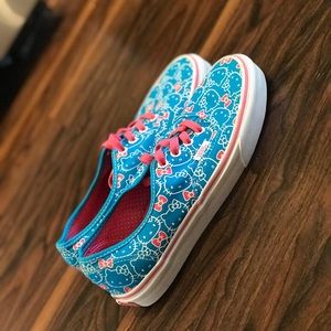 Hello Kitty Vans Blue White Pink 7.5 Women’s Shoes